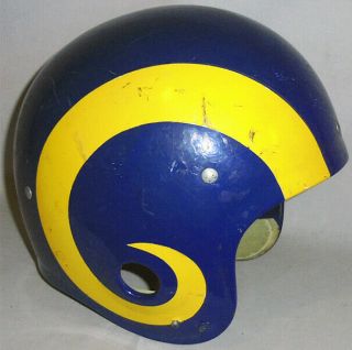 1980 - Los Angeles Rams - Vintage Rawlings Hnfl - N F/s Football Suspension Helmet
