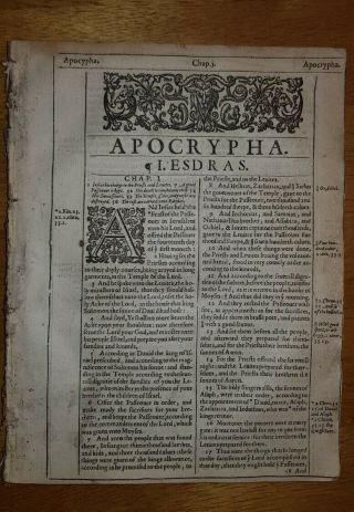 1612/13 Apocrypha / King James Bible / Complete