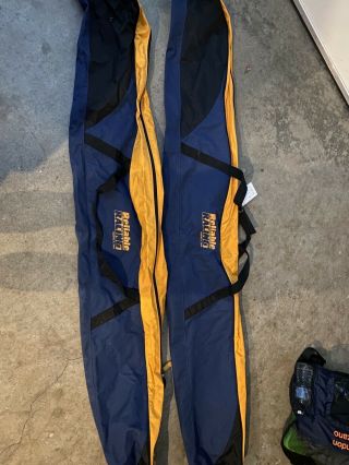 2 Vintage Racing Ski Bags Combo - Yellow/navy