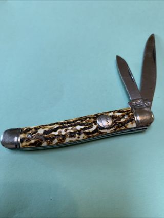 Vintage Imperial Prov.  R.  I.  Usa 2 - Blade Folding Stockman Pocket Knife