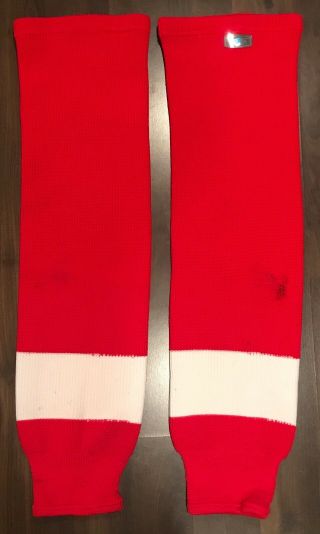 Detroit Red Wings Game Worn Socks - Hockey Town Authentics Hologram