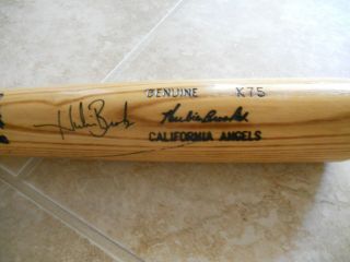 Hubie Brooks Signed Autographed Angels Mets 92 Game Baseball Bat Psa Guaran