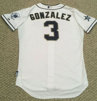 Gonzalez Size 44 3 2014 San Diego Padres Game Jersey Issued Home White Jc Patch