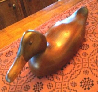 Vintage T.  L.  Plum Hickory,  Nc Hand - Carved Signed & Numbered Duck Decoy