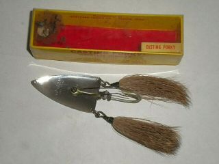 Vtg.  Northern Tackle Co.  Casting Porky Weedless Minnow Lure 2b Bucktail W/box