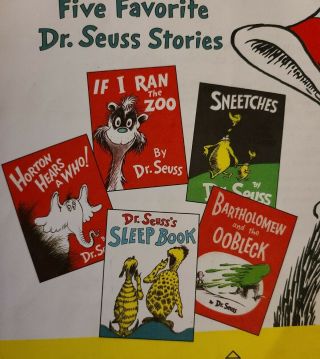 Dr Seuss If I Ran The Zoo Book Plus 4 Favorite Dr.  Seuss Stories Books Vtg 1997