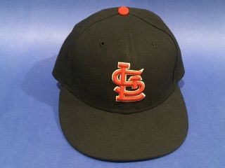 Koo Size 7 1/4 2016 Cardinals Blue Game Issued Hat Cap Mlb Hologram