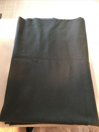 Vintage Us Army Green Wool Blanket Good Cond Approx 83 X 62