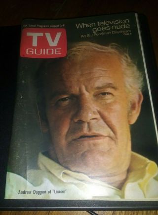 Vintage Tv Guide Aug.  2,  1969 Andrew Duggan Of " Lancer " On Cover No Label