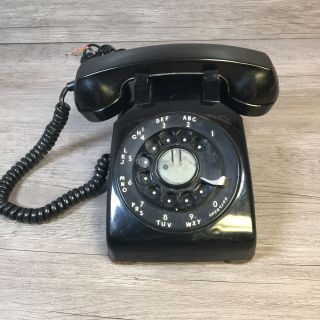 Vintage 1950s Western Electric Bell C/d 500 8 - 58 Black Rotary Desktop Telephone