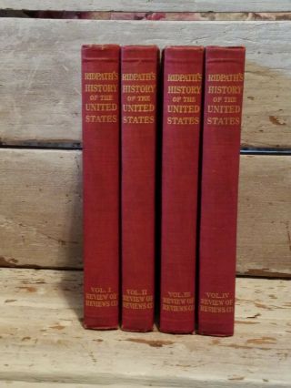 Red Embossed 4 Book Set Ridpath 