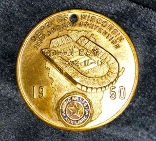 Green Bay Packers 1950 American Legion Convention Medal City Stadium Pre 1960s