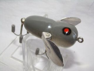Vintage Heddon Tiny Crazy Crawler Fishing Lure Bre Gray Mouse