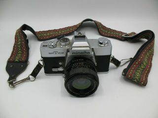 Vintage Minolta Srt 202 Camera With 28mm F1.  2.  8 Lens Japan (read Please)