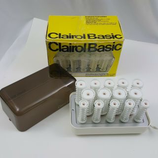 Clairol Basic Hot Roller Set Vintage C14 Travel Model W/ Box No Clips 8x4x5