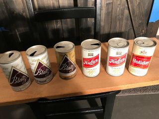 Vintage Blatz,  Huber And Holiday Beer Cans 2