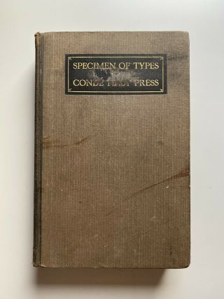 Condé Naste Type Specimen 1923 - Atf Monotype Caslon Typography Design History