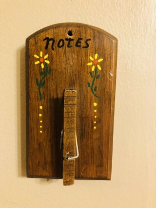 Vintage 1960s Or 1970s Wall Hanging Note Holder