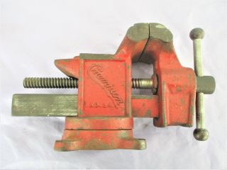 Vintage Champion Anvil Vise No 34 W Swivel Base - 4 Inches Wide Jaw - Opens 5 "
