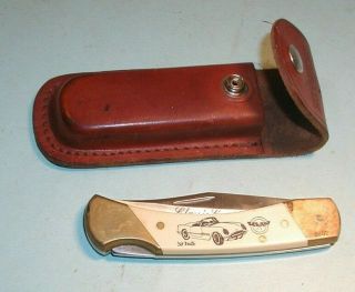 Vintage Schrade " Classic Car Series Limited Edition " With Leather Sheath