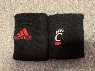 Cincinnati Bearcats Football Game Worn Adidas Wristbands Uc Hartsfield Ncaa