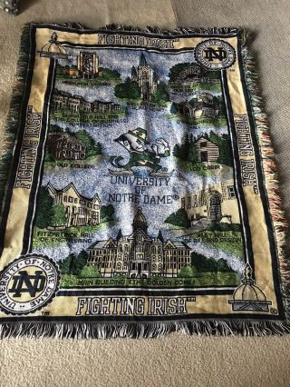 University Of Notre Dame Fighting Irish 48”x60” Throw Blanket
