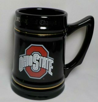 2002 Ohio State Buckeyes National Championship Beer Stein Mug Cup Black