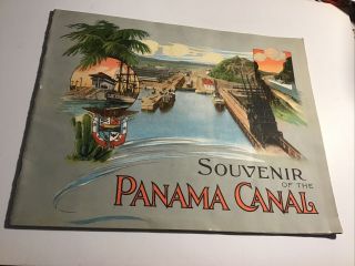 Vintage " Souvenir Of The Panama Canal " Photo Book Pub By Maduro 1910s