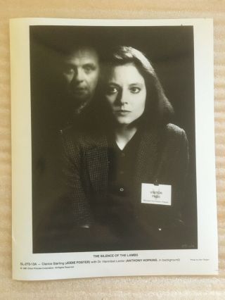 Jodie Foster 1991 Silence Of The Lambs,  Vintage Press Headshot Photo