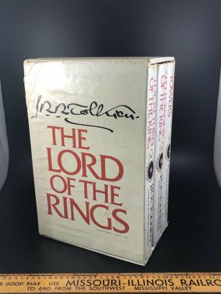 1965 Lord Of The Rings Tolkien Second Edition Houghton Mifflin Box Set