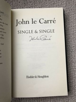 Signed John Le Carre.  Single & Single.  Uk 1st/1st