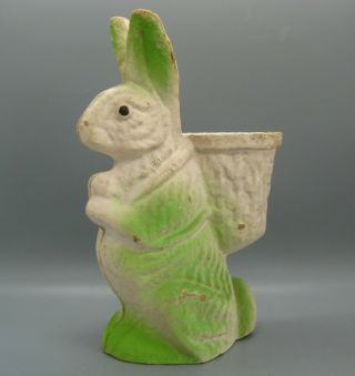 Vintage German Paper Mache Easter Bunny Composition Candy Container Germany