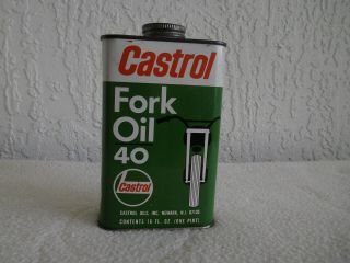 Vintage Castrol Motorcycle Fork Oil 40 Wt 1 Pint Nos