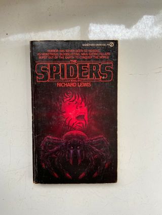 The Spiders By Richard Lewis 1980,  Mass Market - Horror - Out Of Print - Vintage