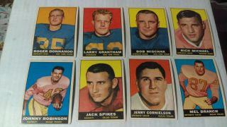 1961 Topps Football Starter Set - 40 Cards Vintage Many Hall Of Fame Players