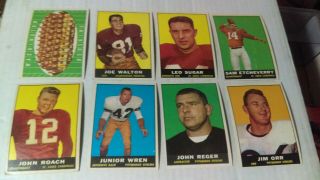 1961 Topps Football Starter Set - 40 Cards VINTAGE Many Hall of Fame players 3