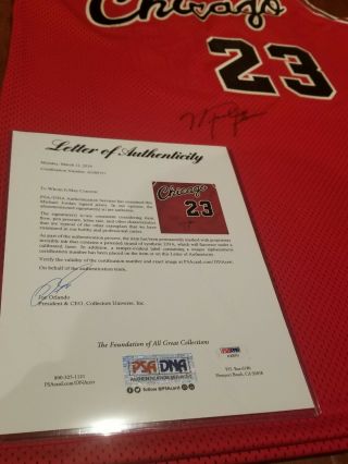 Michael Jordan Autographed Jersey With Psa Dna