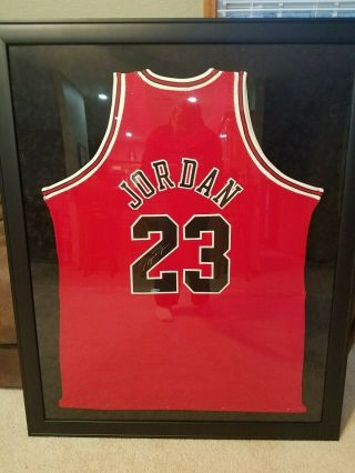 Michael Jordan Uda Autographed Framed Jersey