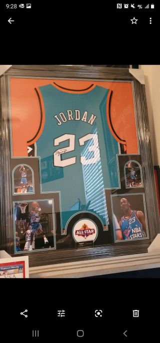 Michael Jordan Autograph Signed Framed Jersey