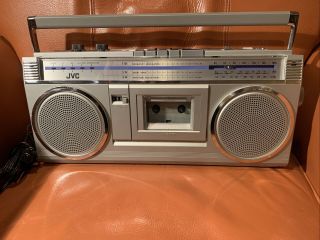 Vintage Jvc Rc - 363jw Stereo Radio Cassette Recorder Biphonic Boombox W Shortwave