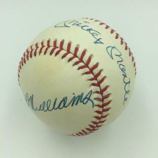 Mickey Mantle & Ted Williams 500 Home Run Club Signed Al Baseball Jsa