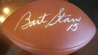 Bart Starr 15 Autographed Wilson Football Green Bay Packers