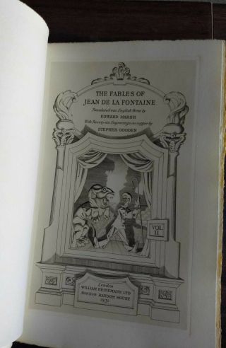 The Fables of Jean de la Fontaine Limited Edition 1931 Signed 3
