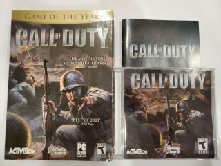 Call Of Duty 1 (pc,  2003) 2 Discs W/ Product Key Serial Code Vintage