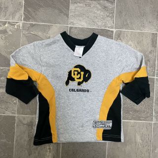 Toddler Vintage 90s Colorado Buffaloes Big Logo Double Sided Shirt Sz 4t Gray