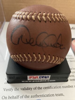 Extremely Rare Derek Jeter Signed Coach Brand Leather Baseball With Psa/dna