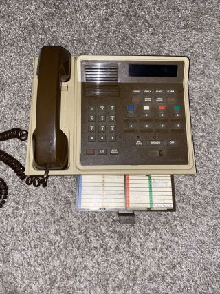 Vintage Push Button Office Telephone.  Old Phone.  House Phone Corded Phone.