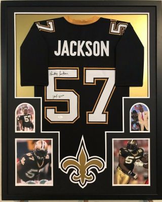 Framed Rickey Jackson Autographed Signed Insc Orleans Saints Jersey Jsa