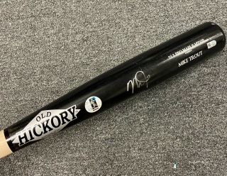 Mike Trout Signed Old Hickory Game Model Baseball Bat Autograph Mlb Holo