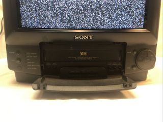 Vintage Sony Trinitron Kv - 13vm20 13 " Tv Monitor Television W/ Vhs Player